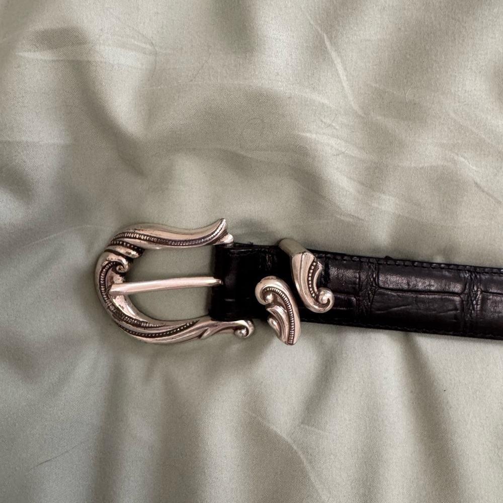 Brighton Black Leather Belt